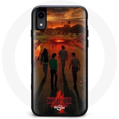 Hoesje voor Iphone XR Stranger Things Seizoen 4 Poster Art Crews of the New Theory