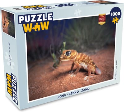 Puzzel Jong - Gekko - Zand - Legpuzzel - Puzzel 1000 stukjes volwassenen