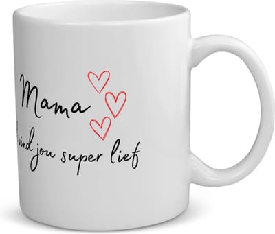 Akyol - mama ik vind jou super lief koffiemok - theemok - Moeder - de liefste mama - moeder cadeautjes - moederdag - verjaardag - geschenk - kado - 350 ML inhoud