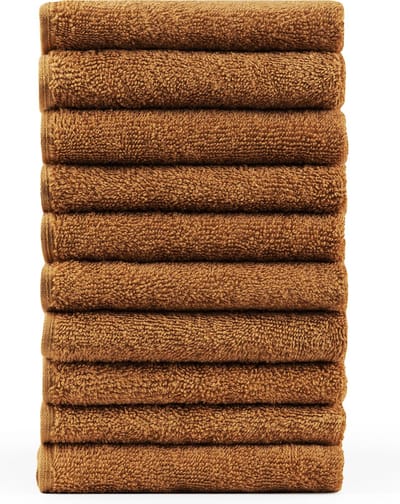 Blumtal Terry Handdoeken Set - 10 x Gasten Handdoekje - 30 x 50 cm - Pompoen