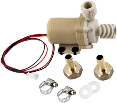 Zonne warmtepomp - Circulatiepomp - Warm water circulatie - Stil en onderhoudsvrij - 12V - Zwart
