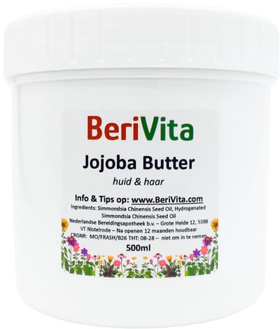 Jojoba Butter 500ml - Bodybutter & Haarbutter - Puur - Gemaakt van Jojoba Olie