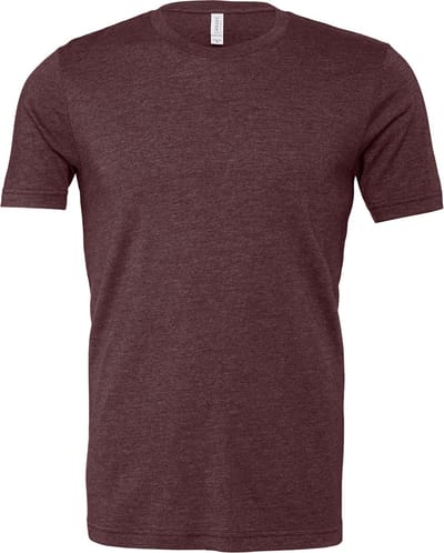 Bella+Canvas Unisex Heather CVC Short Sleeve Tee CV3001CVC - Heather Maroon - M