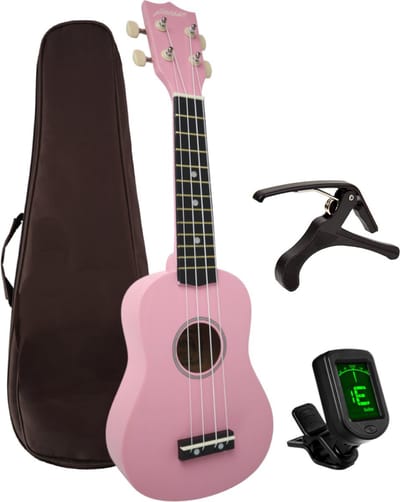 Finesse Ukelele - Starterset - 21" - Ukulele - Kind - Muziekinstrument - Roze