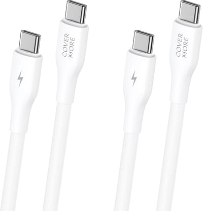 Usb C kabel - 2 stuks - Usb C naar usb C - Oplaadkabel met usb C aan beide kanten - Snellader - 1m - Wit