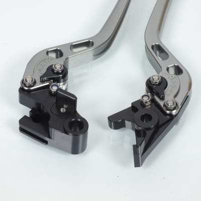 Levier frein droit gauche pour moto Kawasaki 500 GPZ S 1990-2009 coloris titane/noir