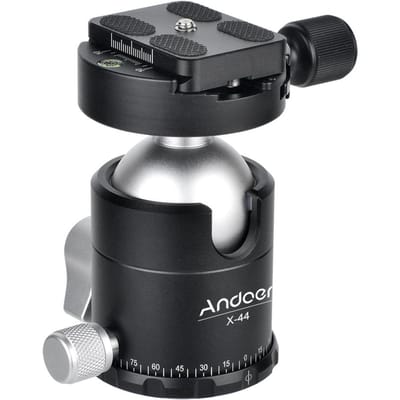 Rotule panoramique pour trépied 30 kg pour appareil photo reflex numérique, monopode, plaque à dégagement rapide, rotule noir