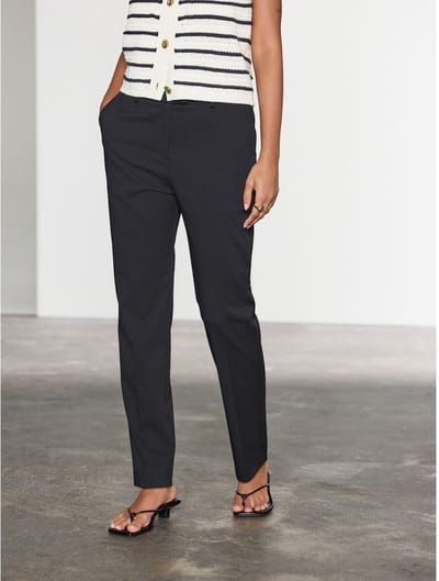 Next - Dames - Op maat gesneden smalle broek - Zwart