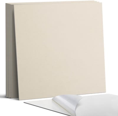 Coloray Wandpanelen Zelfklevend - Kleur beige Zelfklevende Wandpanelen - 50 cm x 50 cm - Romig Wandpaneel PVC - 4 stuks - Eénkleurige Wandpanelen Zelfklevend - Wandbord Keuken - Wandpaneel Badkamer