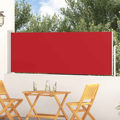 vidaXL - Tuinscherm - uittrekbaar - 100x314 - cm - rood