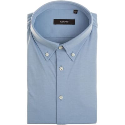 Desoto Luxury Overhemd Short Sleeve Piqué Button Down Indigo / male
