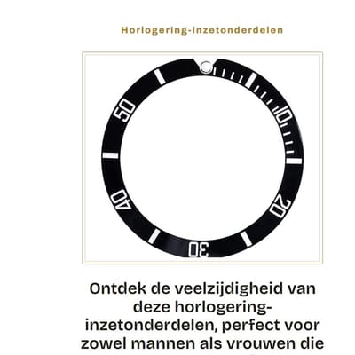 Dailygoods- Bezel-inzetlus Lichtgewicht Kunststof - Vervangingsonderdeel - Horlogeaccessoires - Modieuze Inzetstukken - 4 Kleuren - Exquise Uiterstraling - Horloge-inzetstuk