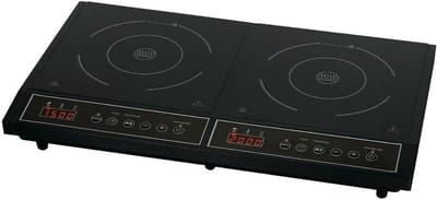 Dubbele kookplaat - Inductie fornuis - Snel koken - Automatische pannendetectie - 598 x 36 cm - Zwart