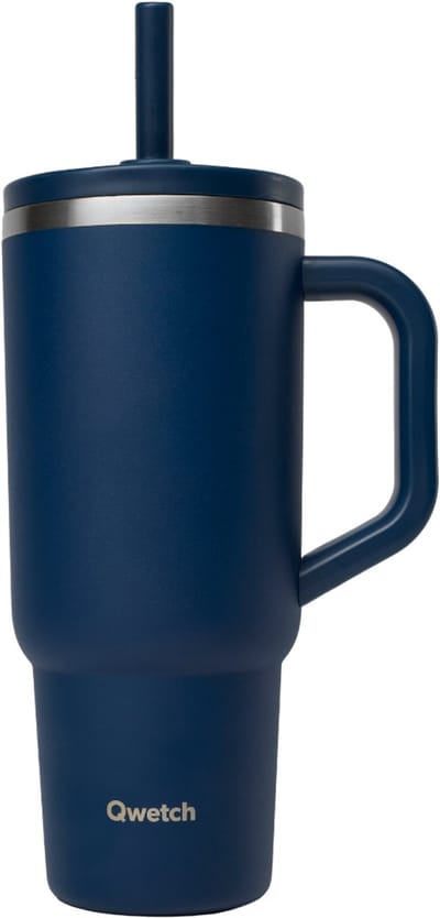Qwetch Travel Cup Geïsoleerd dop lekvrij - Matt Nachtblauw