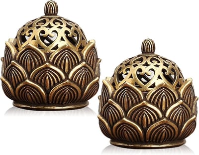 Famanu - Wierookkegelhouder 2 stuks wierookkegelhouder Lotus wierookbrander wierookbrander wierookhouder incense houder voor thuis kantoor theehuis decoratie, 4 cm