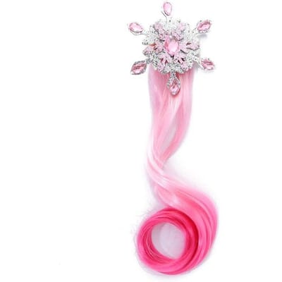 1PCS Prinses Sneeuwvlok Pruik Mooie Meisjes Haarspelden Kinderen Hoofddeksels Hairgrip Haarspeldjes Haarspeldjes Haaraccessoires roze