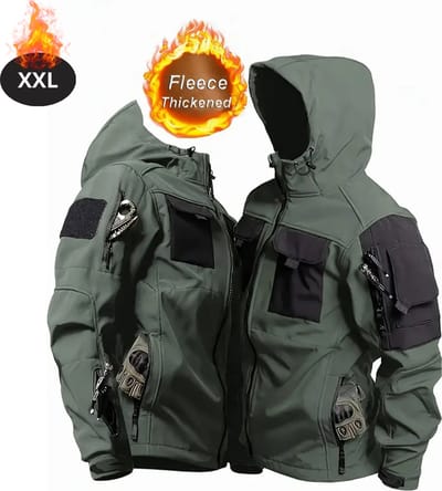 Livano Skipak - SkiBroek - Skijas - Ski Suit - Wintersport - Heren - Winter - Warm Fleece - Legergroen - Maat XXL