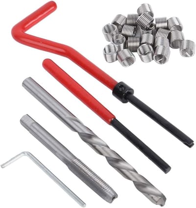 25-delige Metalen Draadherstelset voor M7 Schroefdraad, Handgereedschap met Doorzichtige Opbergdoos voor Machineonderhoud en Reparatie