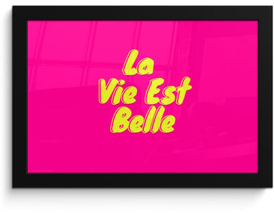 Poster in lijst - Fotolijst 30x20 cm - Posters - Quote - Retro - Roze - Posterlijst zwart - Decoratie - Wanddecoratie woonkamer - Muurdecoratie slaapkamer