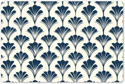 Placemats 45x30 cm - Placemat kunststof - 1 stuk - Klassiek - Motief - Blauw - Borden onderleggers - Decoratie voor op tafel - Keuken tafeldecoratie accessoires - Vinyl onderlegger - Tafelversiering