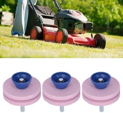 Dailygoods- Slijpschijf Duurzaam Korund - 3 Stuks - Dubbele Laag - Professioneel Slijpgereedschap - Diameter 56 mm - Geschikt voor Gazontractoren - Messenslijper