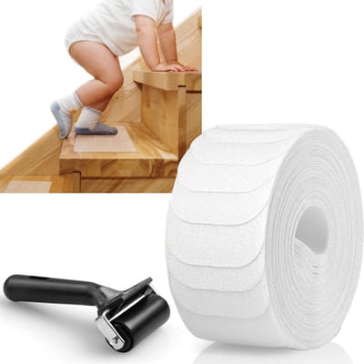 Trapmatten antislipmat buiten - transparante trapmatten 15 stuks - zelfklevend traptapijt houten treden - kinderen huisdieren - 10 x 60 cm