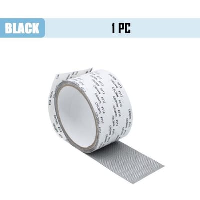 Ruban de réparation de moustiquaire - 1PC Black - Auto-adhésif - Pour fenêtre - A scotcher