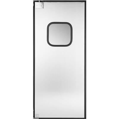 Porte battante de circulation en acier inoxydable à panneau unique 91,4 x 213,4 cm Commerciale
