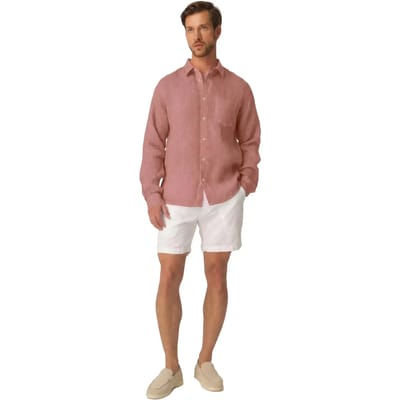 Shirt met lange mouwen Haris Cotton Front Pocket