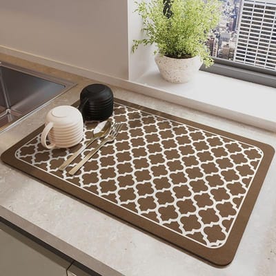 Aanrecht Afdruipmat Hoge Uitstraling Horizontaal Absorberend Antislip Slijtvastheid Afwassen Afwas Afwastafel Aanrecht Bartafelmat 30 * 40CM