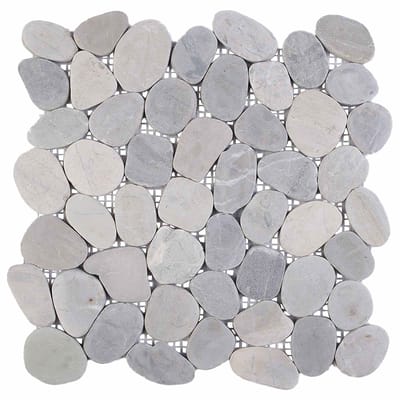 vidaXL - Kiezeltegels - Grijs - 30 - x - 30 - cm - Rivier - Kiezel