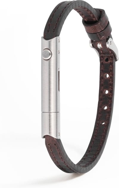 Invi Zelfverdediging Armband – Veiligheidsarmband Dames & Reizigers – Geweldloze Bescherming | Wood - Silver