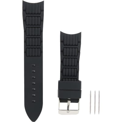20mm Horlogeband Siliconen Gesp Horlogeband Vervangingsonderdeel AccessoireZwart zwart