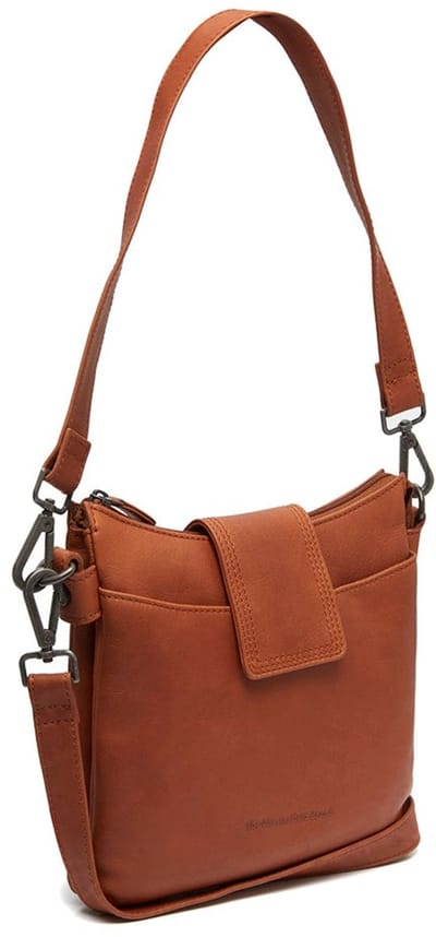 Chesterfield Calora Waxed Pull Up Schoudertas - Cognac