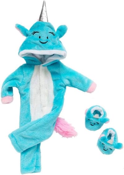 Schattige Eenhoorn Winterpyjama Jumpsuit voor 45,7 cm Meisjespop