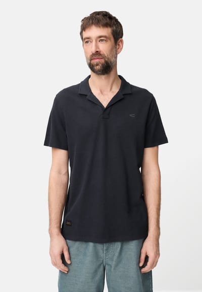 camel active Poloshirt van puur katoen - Maat menswear-M - Donkerblauw