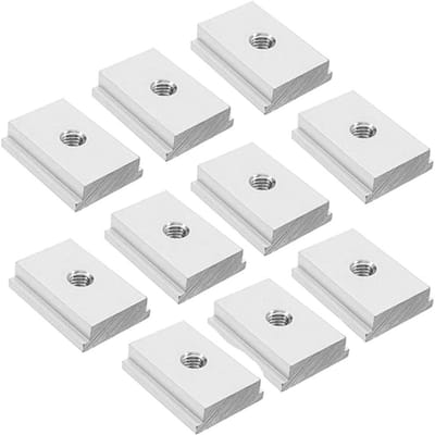 Allecta - 10 stuks M8 Slot T-Moer - Aluminium - T-Thread - Sliding Moer - Blok Slot - Fixing - Houtbewerking Tool