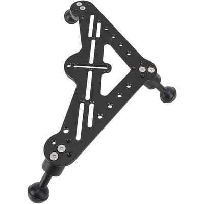 Plateau de plongée Rig Vidéo Stabilisateur Triangulaire Trépied Base Support Appareil Photo Reflex Photographie Sous-Marine noir