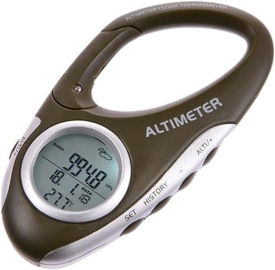 Digitale hoogtemeter - Barometer wandelapparaat - Buitenactiviteiten meten - Weersvoorspelling 12-24 uur - 9 x 5 x 2 cm - Zwart