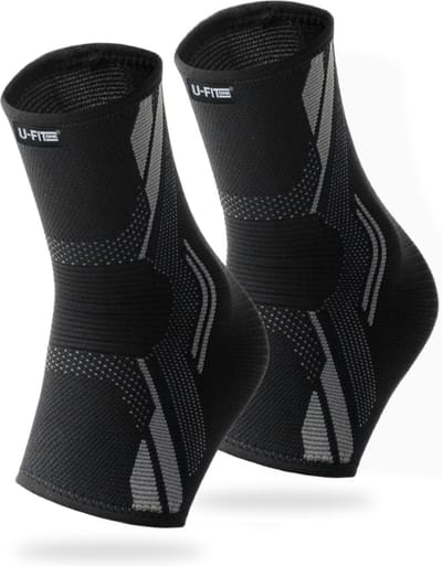 U Fit One 2 Stuks Enkelbrace - Enkel Bandage - Voet brace - Enkel Brace - Enkelsteun - Enkelondersteuning - Maat L