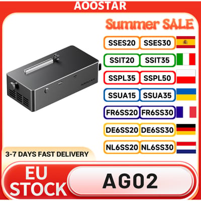 AOOSTAR AG02 eGPU Dock met Oculink & USB4 poort, 100W omgekeerde oplading, ingebouwde 800W voeding, ondersteunt TGX interface, hot-swap.
