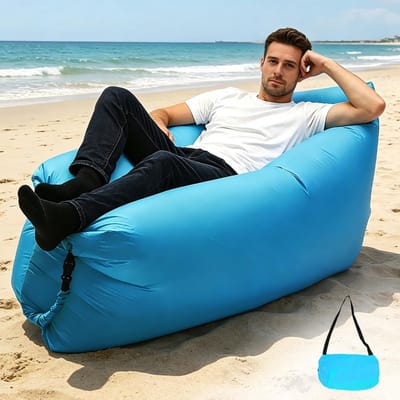 Thijox - Opblaasbare Bank 200 x 70 cm - Campingbank, Luchtbank voor Strandfeesten, Outdoor, Zwembad, Tuin, Feest, Opblaasbare Stoel