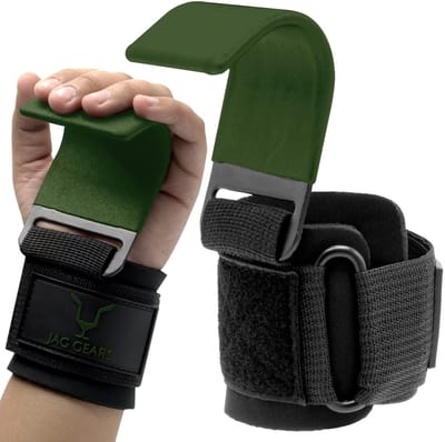 Jag Gears versa gripps pro lifting straps gym fast grips crossfit pull-up aids pull-up aid - lifting aid gym - leren lifting straps - versa grips - fast grip lifting straps - cobra grips (legergroen)