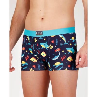 Geprinte stretch katoenen boxer Admas (x2)