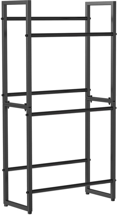 2 Stuks Krattenrek 71x32x140cm Voor 6 Kratten Multifunctioneel Opbergrek voor Drankkratten Flessen en Voorraad