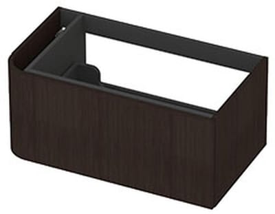 INK - Links Afgeronde Onderkast Fineer 1 Lade Softclose Tbv Grepen - 800x450x350 Mm - Dark Veneer