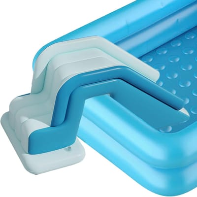 Opblaasbare Glijbaan - Zwembad Glijbaan - Familie Plezier - Antislip Design - Groot Formaat - Blauw