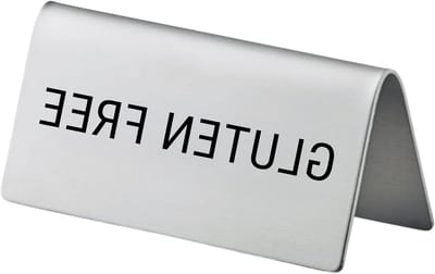 Tafel Slinger - Naambordje Tafel - Etiketteren Eten - Roestvrij Staal - 7.6 x 3.8 cm - Zilver