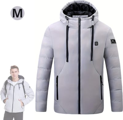 Bovista Verwarmde Jas - Heating Jacket - Thermo Jas - Elektrische Kleding - Jas Met Verwarming - Heren - Maat M - Grijs