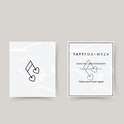 Tijdelijke tattoo love music | Neptattoo volwassenen | Tijdelijke tattoo voor volwassenen | Temporary tattoo | Plaktattoos voor volwassenen | Neptattoos | Probeer zorgeloos een tattoo | tattforaweek